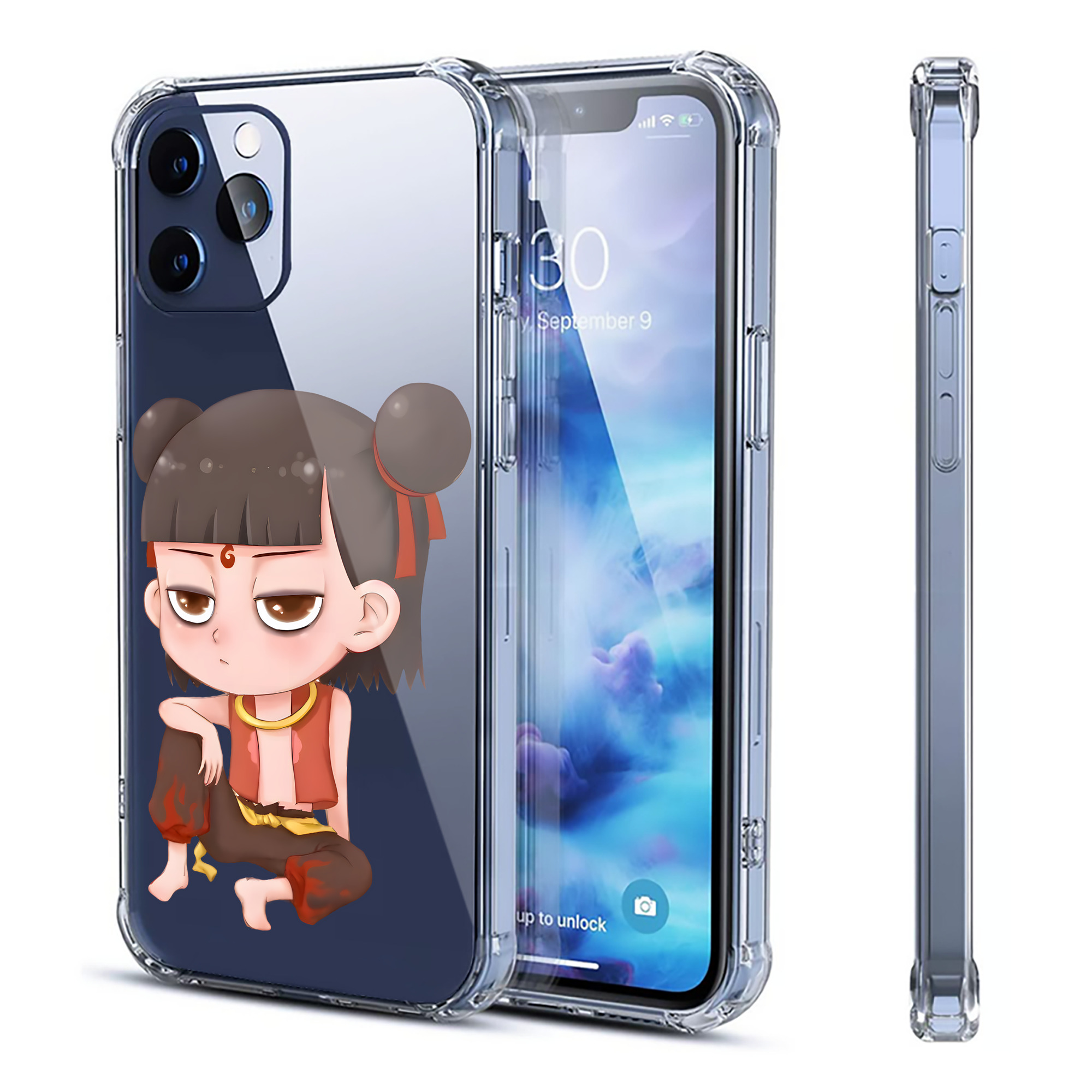（画像用） Ne Zha 2 ナタ 魔童の大暴れ 【iPhone 12シリーズ対応】透明スマホケース（クリアソフトケース）